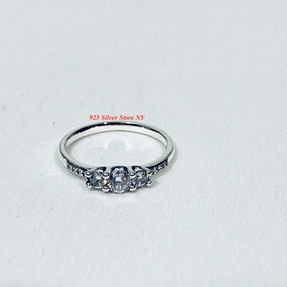 Pandora Ring Clear Three-Stone 196242CZ - Picture 7 of 9